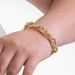 Pulseira Elos Desquinados em Ouro Amarelo